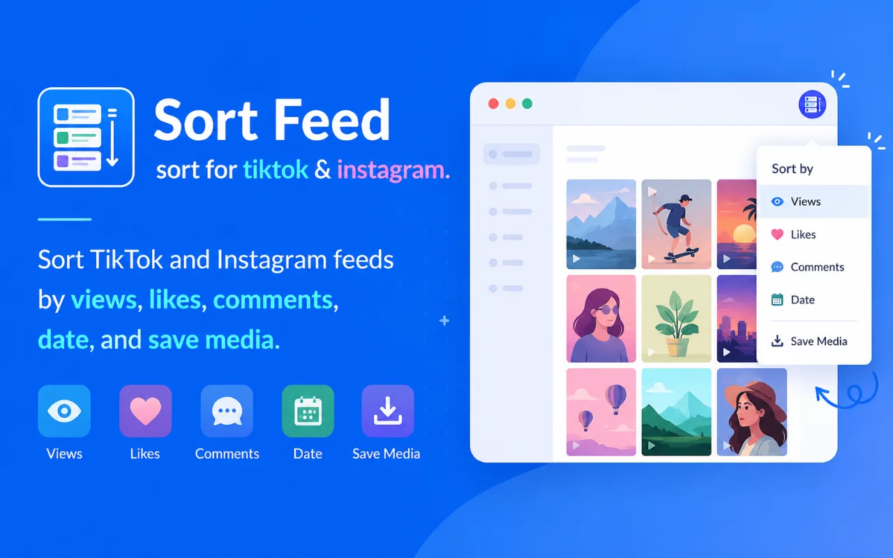 Sort Feed: IG & TikTok Sorter by Likes & Date