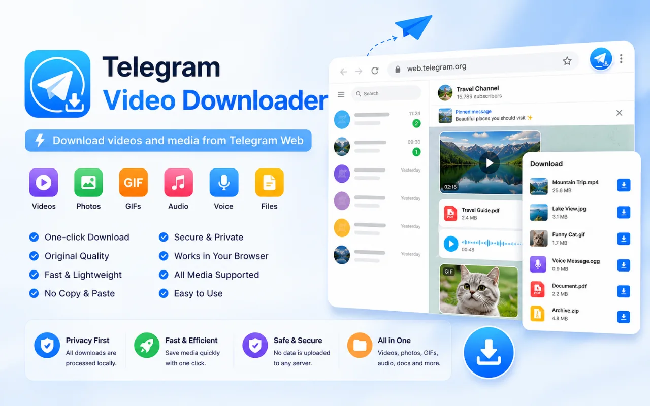 Telegram Video Downloader - Private & Batch